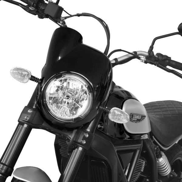 Pyramid Plastics Pyramid nose fairing | gloss black | ducati scrambler cafe racer 2015>current